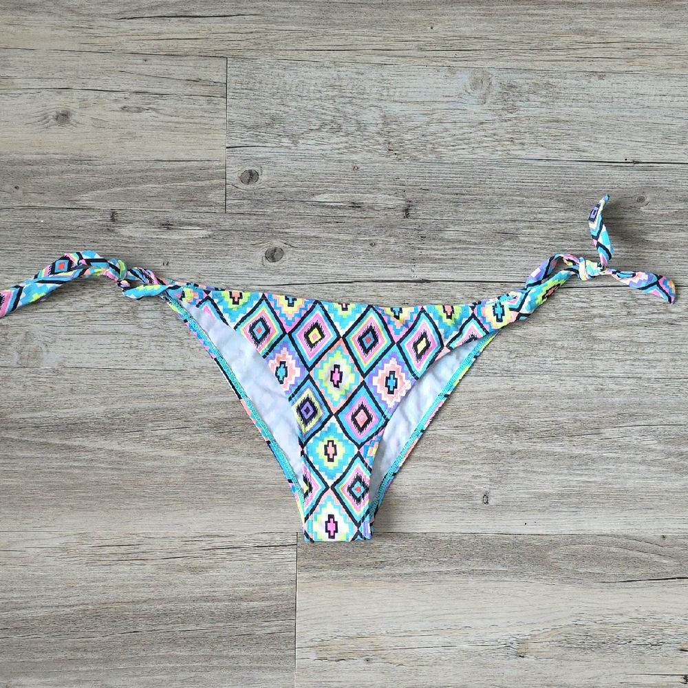 SHEIN Multicolor Geometric Bikini Bottom